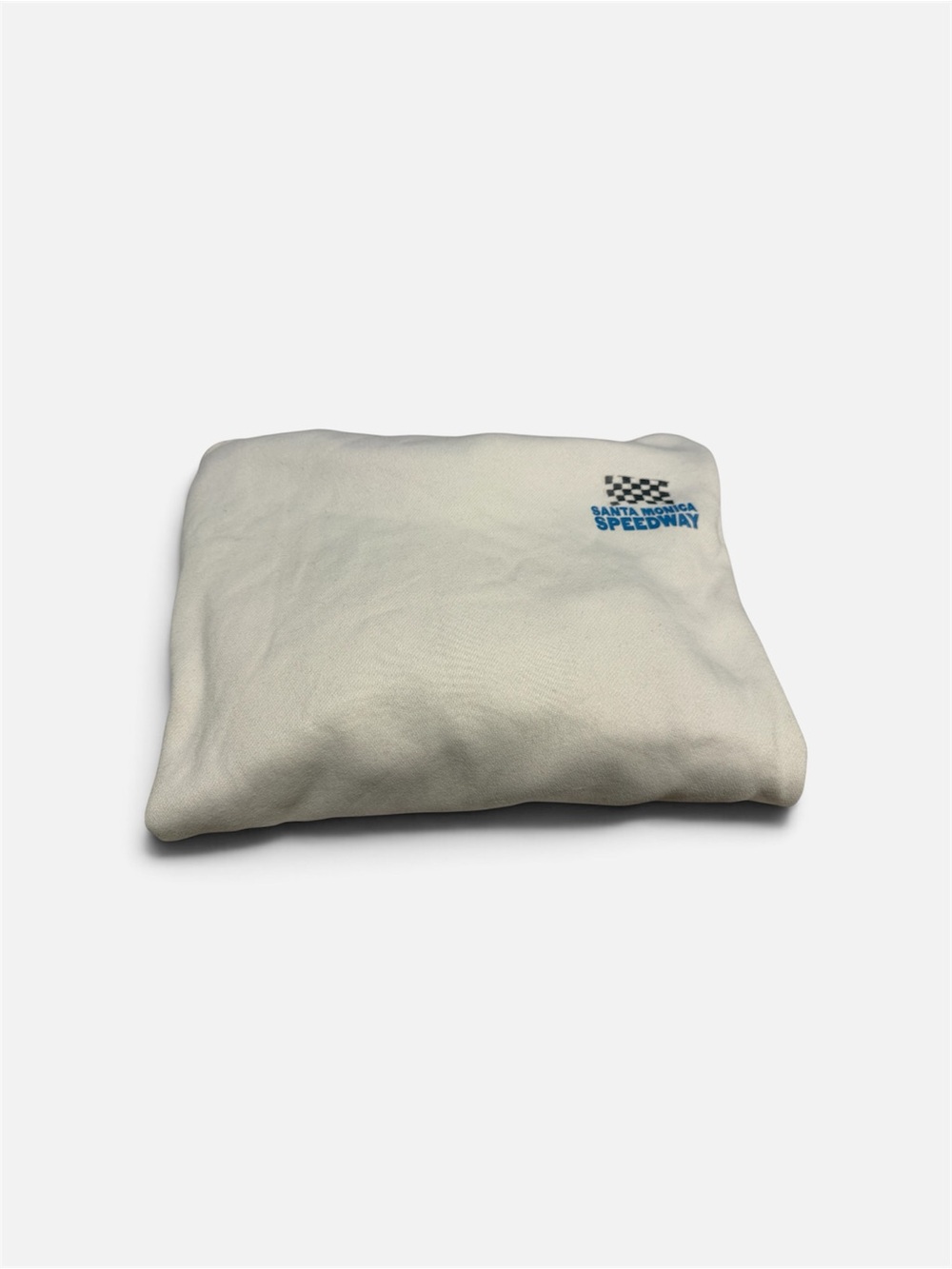 Hollister Cream Crewneck Sweater with Blue Logo